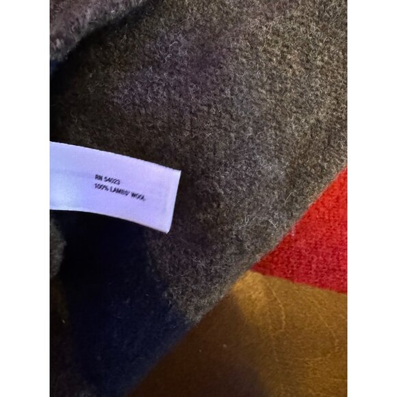 Gap Wool Striped Scarf In Red/Gray/Black - Picture 2 of 5